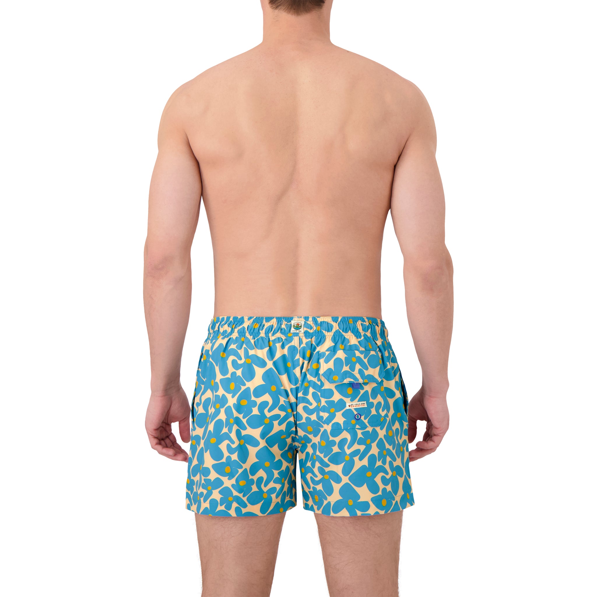 Micro Fiber Woven Printed Swim Trunk-Mens