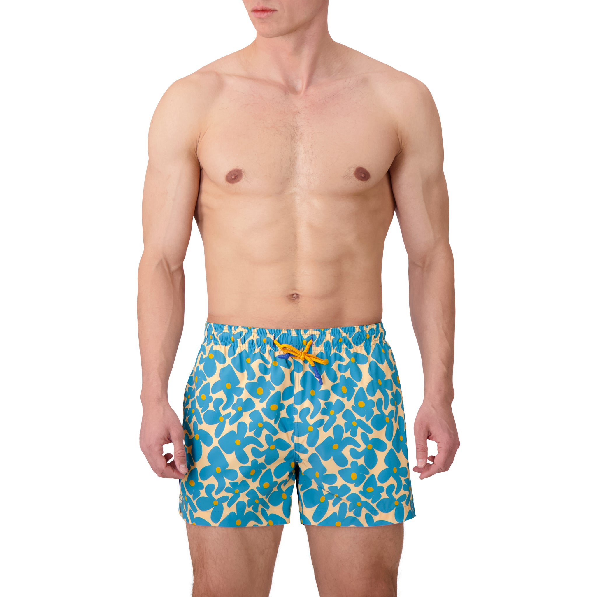 Micro Fiber Woven Printed Swim Trunk-Mens