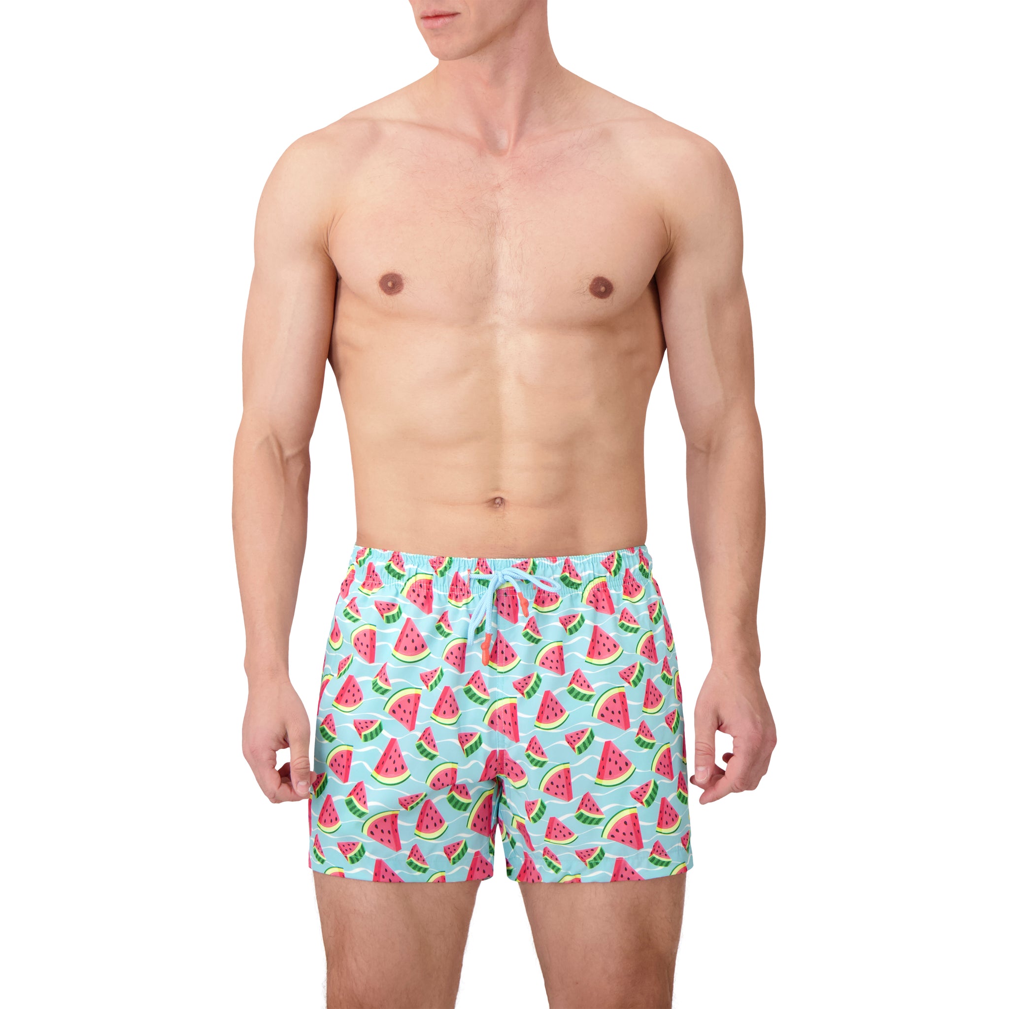 Micro Fiber Woven Printed Swim Trunk-Mens