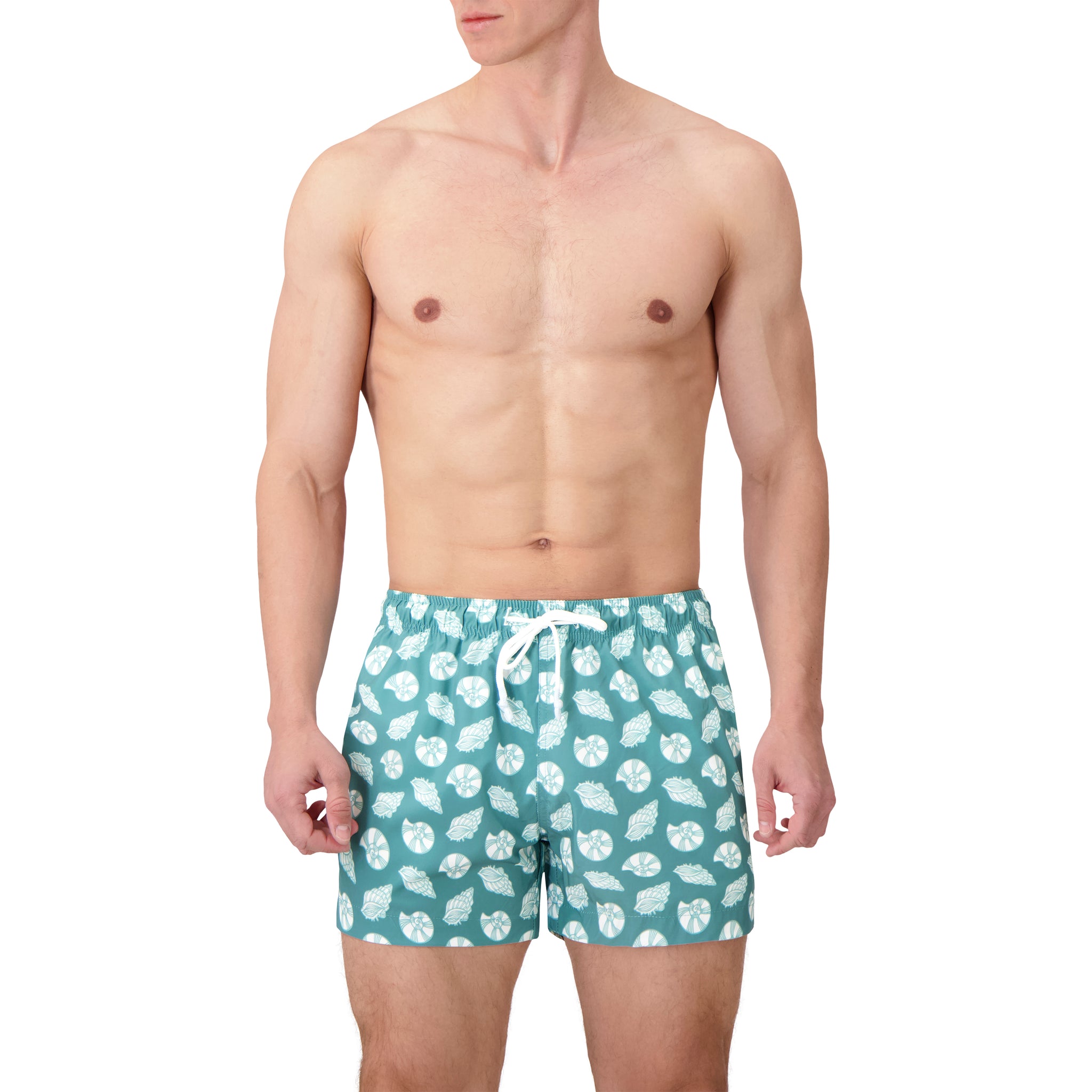 Micro Fiber Woven Printed Swim Trunk-Mens