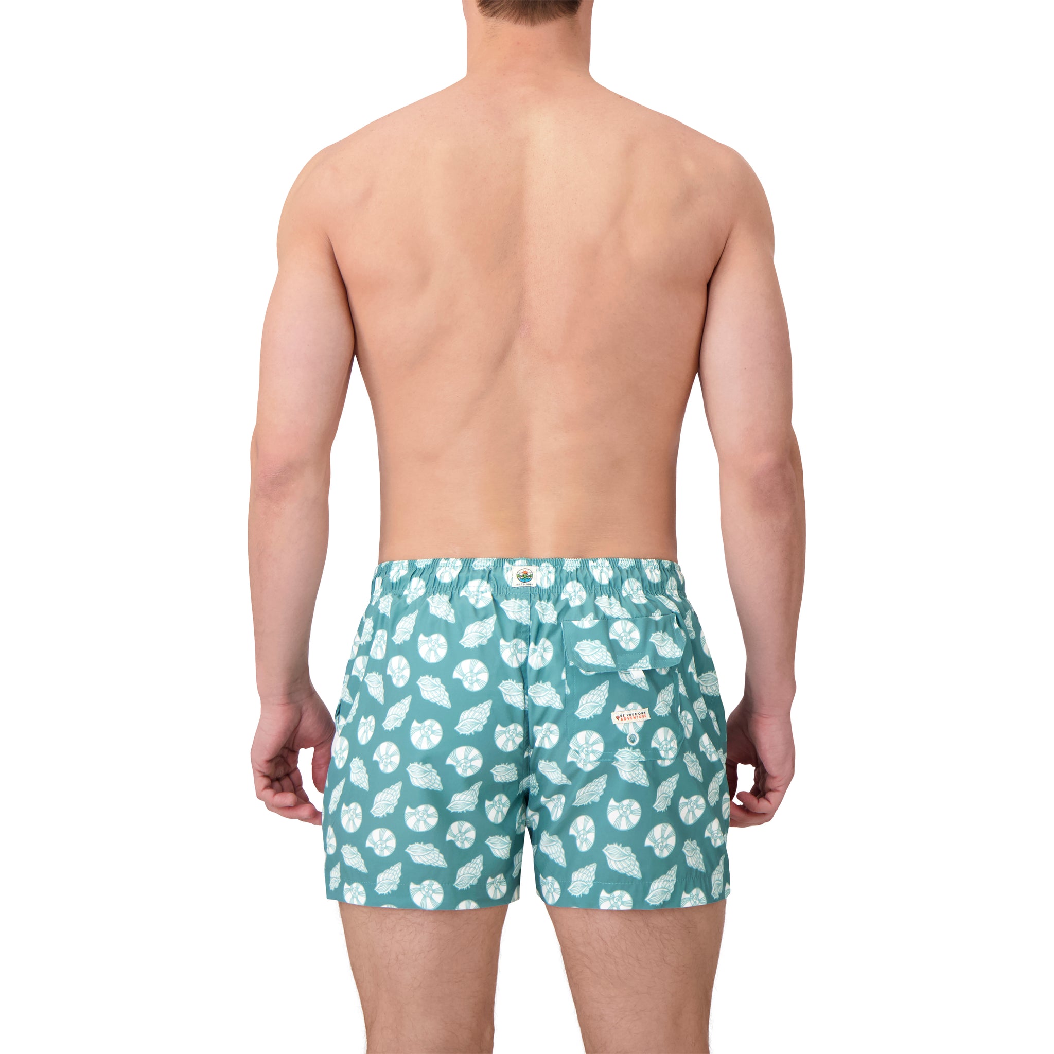 Micro Fiber Woven Printed Swim Trunk-Mens