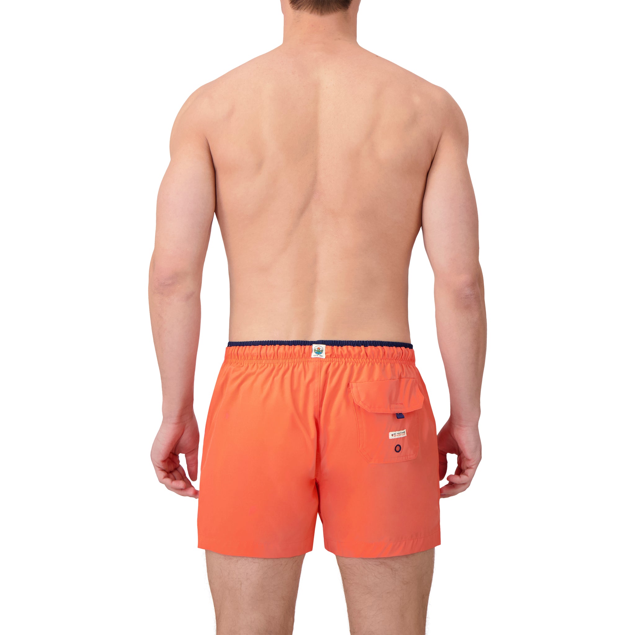Micro Fiber Woven Solid Swim Trunk-Mens