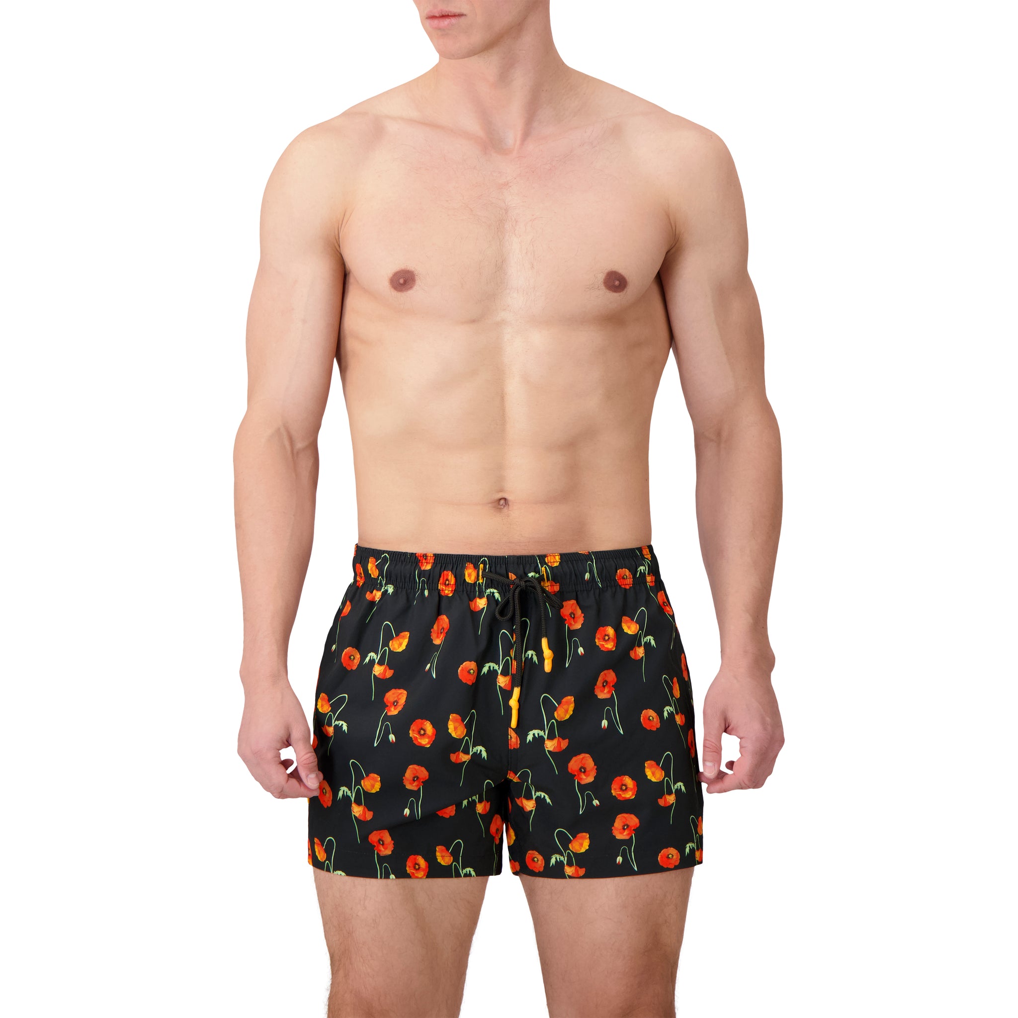 Micro Fiber Woven Printed Swim Trunk-Mens