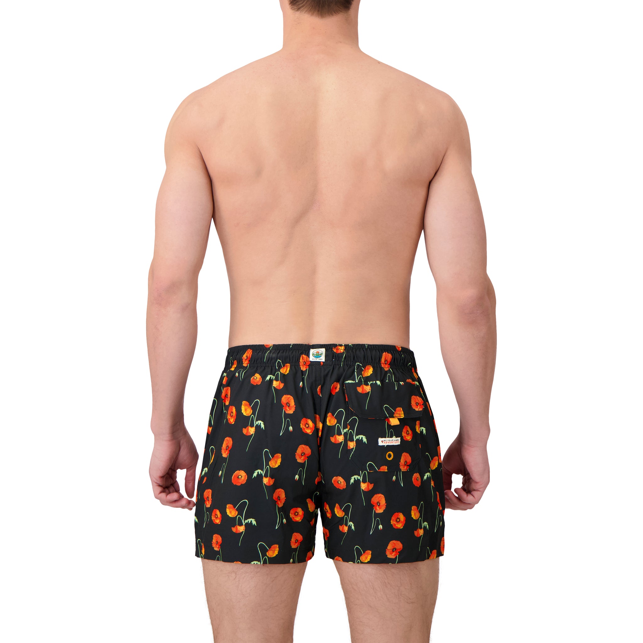 Micro Fiber Woven Printed Swim Trunk-Mens