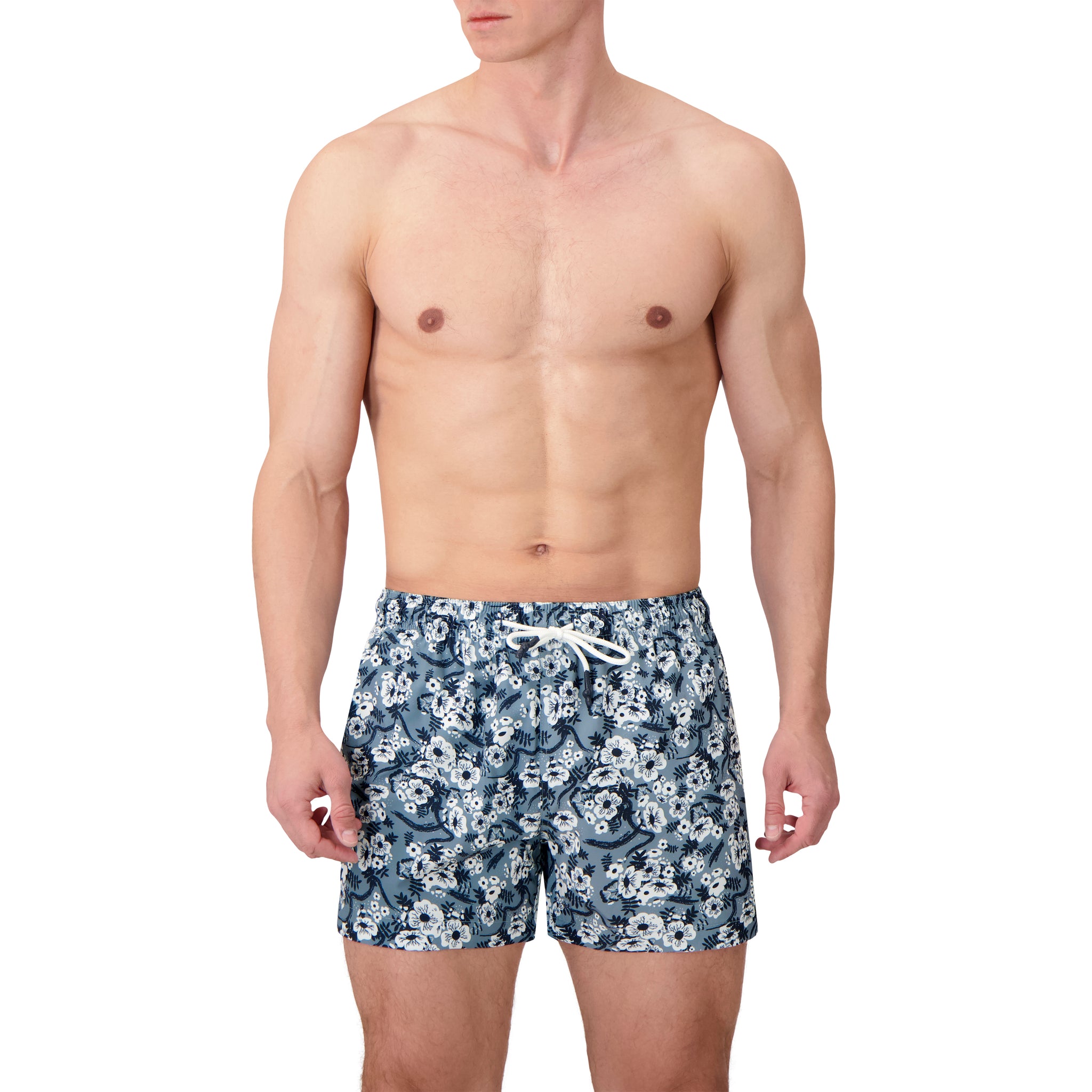 Micro Fiber Woven Printed Swim Trunk-Mens
