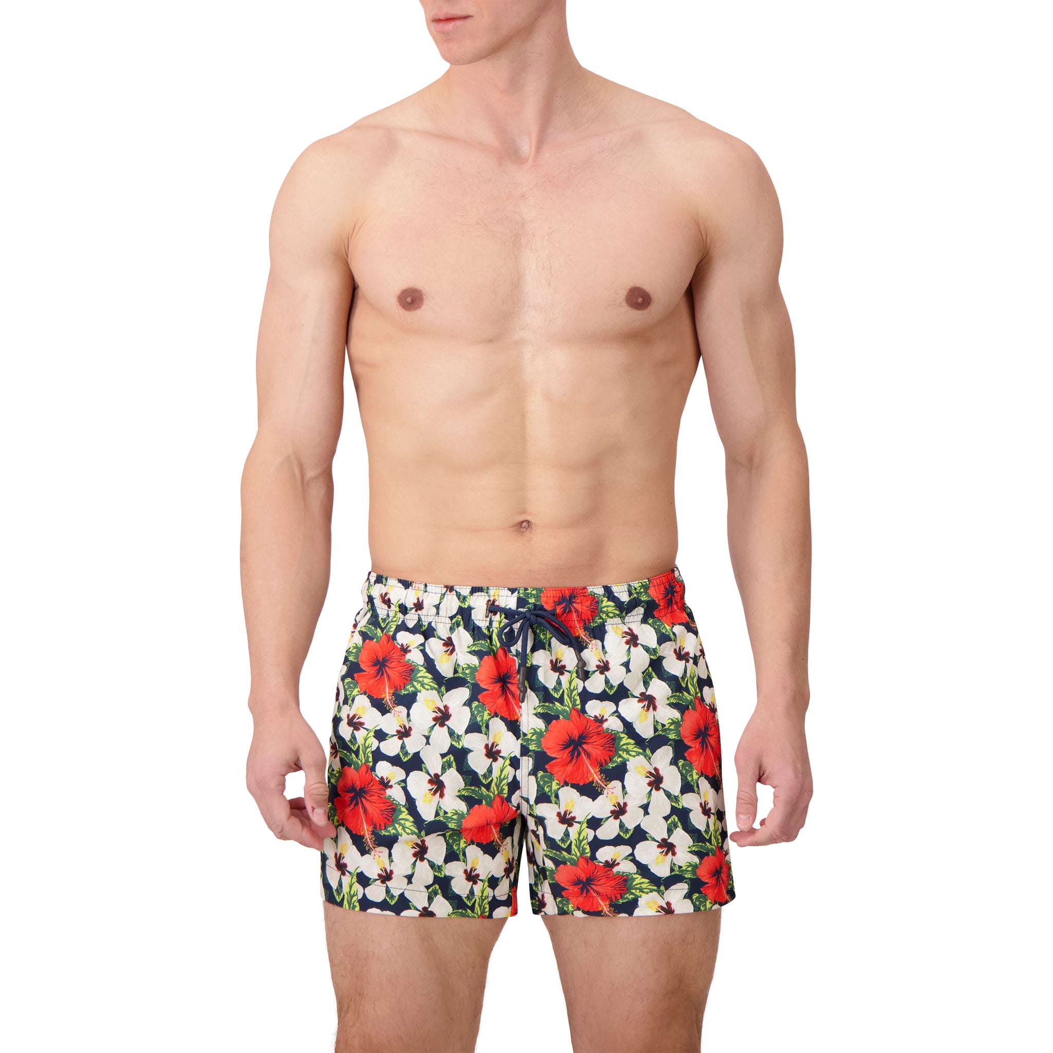 Micro Fiber Woven Printed Swim Trunk-Mens