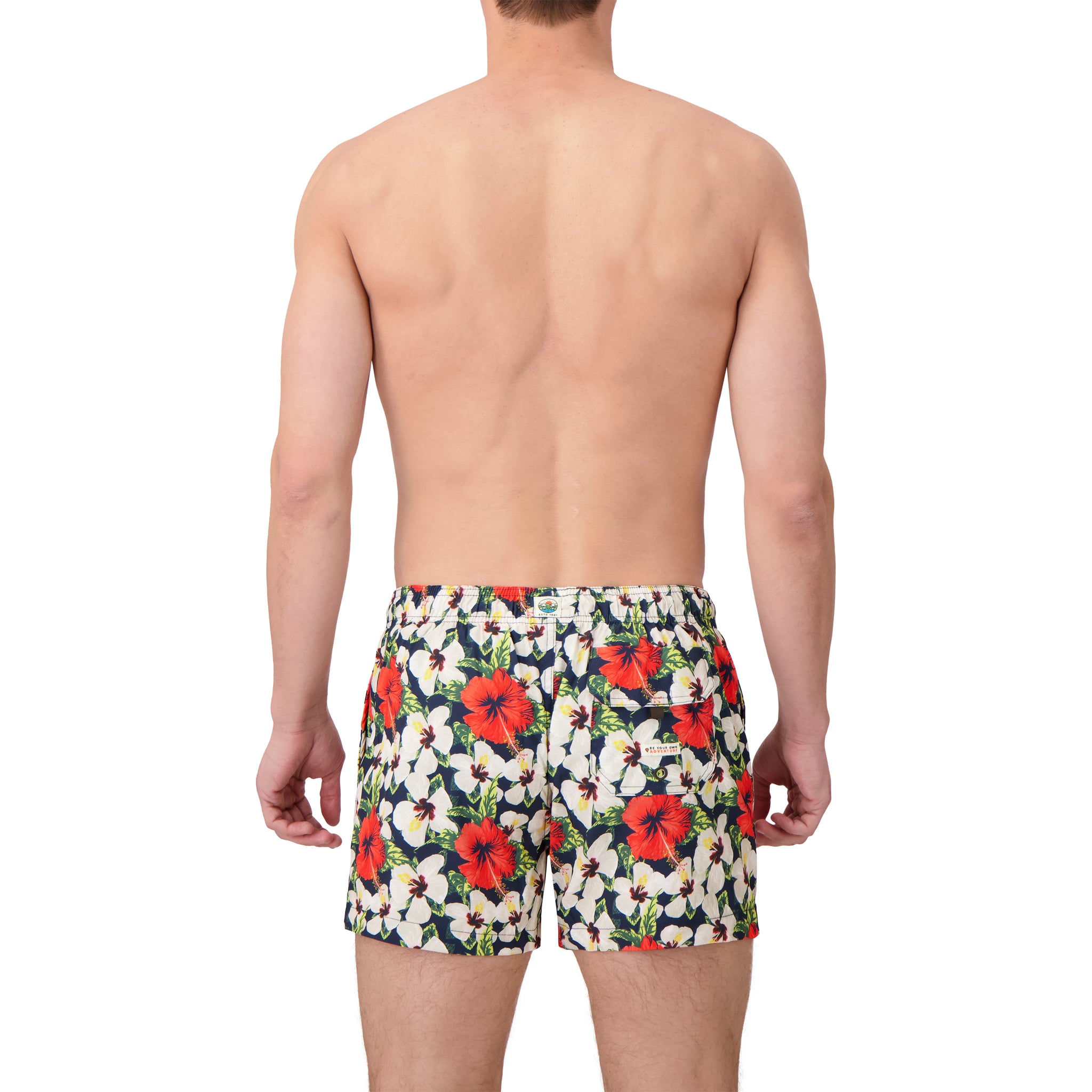 Micro Fiber Woven Printed Swim Trunk-Mens